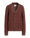 Circolo 1901 Woman Cardigan Chocolate Brown Size L Merino Wool In Brown