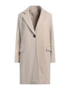 Circolo 1901 Woman Coat Beige Size 6 Virgin Wool