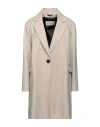 Circolo 1901 Woman Coat Beige Size 8 Cotton, Elastane