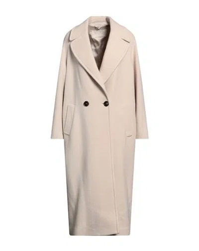 Circolo 1901 Woman Coat Beige Size L/xl Virgin Wool