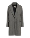 Circolo 1901 Woman Coat Black Size 10 Cotton, Elastane