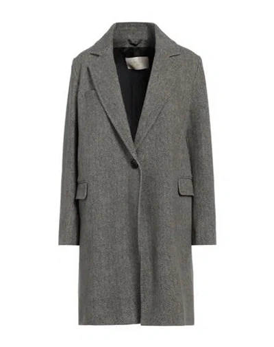 Circolo 1901 Woman Coat Black Size 10 Cotton, Elastane