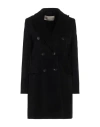 Circolo 1901 Woman Coat Black Size 10 Cotton, Polyester