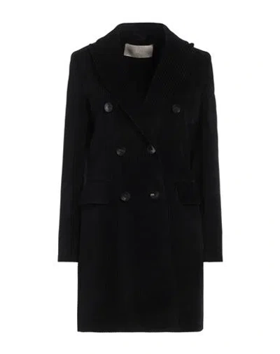 Circolo 1901 Woman Coat Black Size 10 Cotton, Polyester