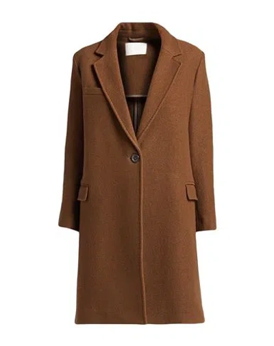 Circolo 1901 Woman Coat Brown Size 6 Virgin Wool