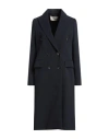 Circolo 1901 Woman Coat Midnight Blue Size 4 Cotton, Elastane