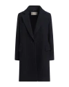 Circolo 1901 Woman Coat Midnight Blue Size 8 Virgin Wool In Blue