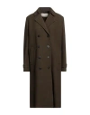 Circolo 1901 Woman Coat Military Green Size 12 Virgin Wool