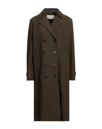 Circolo 1901 Woman Coat Military Green Size 12 Virgin Wool