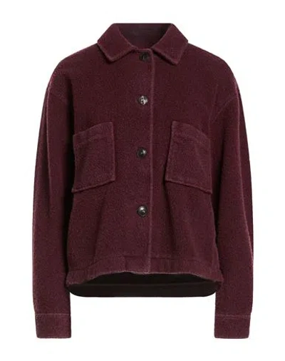 Circolo 1901 Woman Jacket Burgundy Size 4 Virgin Wool, Polyamide In Red