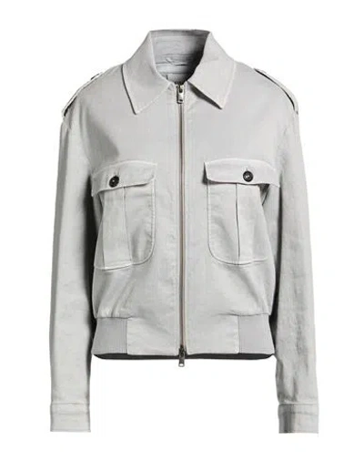 Circolo 1901 Woman Jacket Grey Size M Linen, Cotton, Elastane In Gray