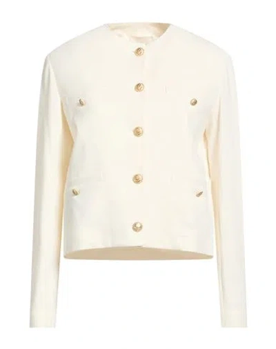 Circolo 1901 Woman Jacket Ivory Size 8 Cotton, Elastane In White