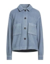 Circolo 1901 Woman Jacket Slate Blue Size 6 Virgin Wool, Polyamide
