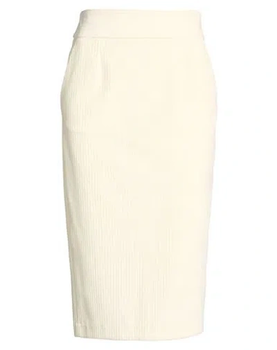 Circolo 1901 Woman Midi Skirt Cream Size 2 Cotton, Polyester In Neutral