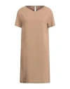 Circolo 1901 Woman Mini Dress Camel Size 10 Cotton, Lycra