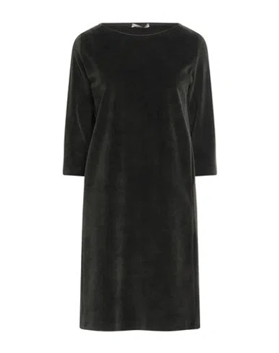 Circolo 1901 Woman Mini Dress Dark Green Size 4 Cotton, Polyester In Black