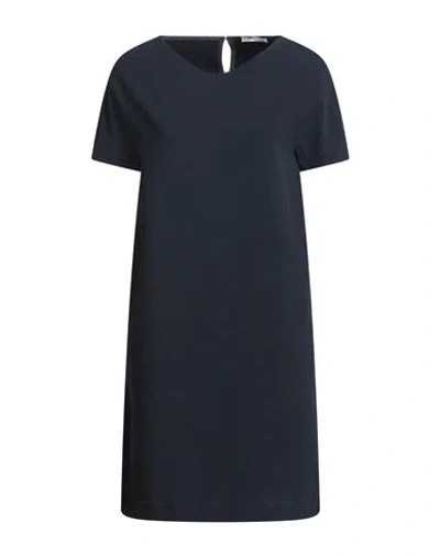 CIRCOLO 1901 CIRCOLO 1901 WOMAN MINI DRESS MIDNIGHT BLUE SIZE 12 COTTON, LYCRA
