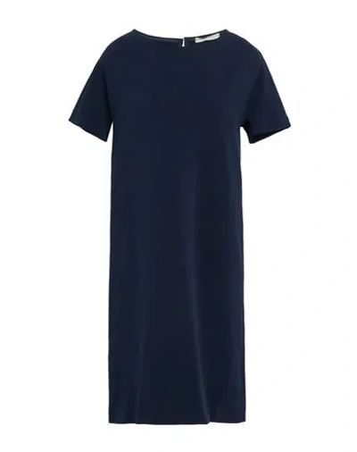 Circolo 1901 Woman Mini Dress Midnight Blue Size 4 Cotton, Lycra
