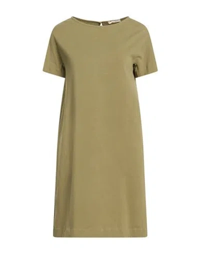 Circolo 1901 Woman Mini Dress Military Green Size 10 Cotton, Lycra
