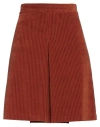 Circolo 1901 Woman Mini Skirt Rust Size 12 Cotton, Polyester In Red