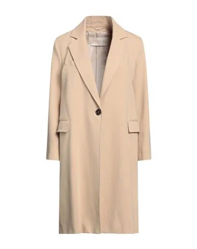 Circolo 1901 Woman Overcoat & Trench Coat Beige Size 8 Cotton, Elastane