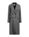 Shop Circolo 1901 Woman Coat Grey Size 4 Cotton, Elastane