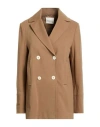Circolo 1901 Woman Overcoat & Trench Coat Khaki Size 6 Cotton, Lycra In Sand