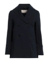 Circolo 1901 Woman Overcoat & Trench Coat Midnight Blue Size 6 Cotton, Lycra In Blue