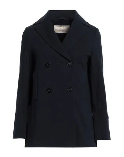 Circolo 1901 Woman Overcoat & Trench Coat Midnight Blue Size 6 Cotton, Lycra