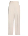 Circolo 1901 Straight-leg Cotton Trousers In Beige