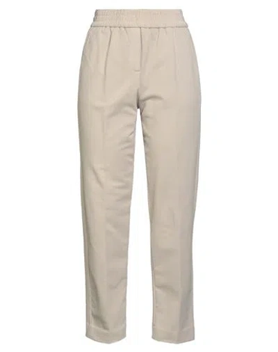 Circolo 1901 Woman Pants Beige Size 12 Cotton, Elastane In Neutral