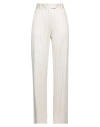 Circolo 1901 Woman Pants Beige Size 10 Linen, Cotton In Beige