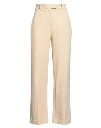 Circolo 1901 Woman Pants Beige Size 8 Cotton, Elastane In Sand
