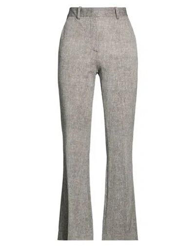 Circolo 1901 Woman Pants Black Size 10 Cotton, Elastane In Gray