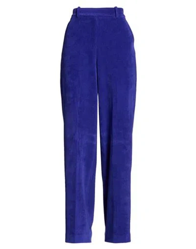Circolo 1901 Woman Pants Bright Blue Size 4 Cotton, Polyester