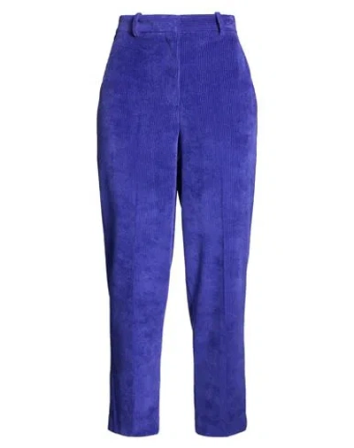 Circolo 1901 Woman Pants Bright Blue Size 4 Cotton, Polyester