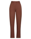 Circolo 1901 Woman Pants Brown Size 6 Cotton, Elastane