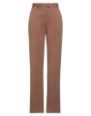 Circolo 1901 Woman Pants Brown Size 6 Cotton, Elastane