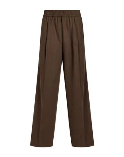 Circolo 1901 Woman Pants Brown Size 8 Virgin Wool, Elastane