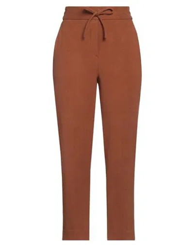 Circolo 1901 Woman Pants Camel Size 8 Cotton, Elastane In Beige
