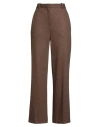 Circolo 1901 Woman Pants Chocolate Brown Size 12 Virgin Wool, Cashmere, Polyamide