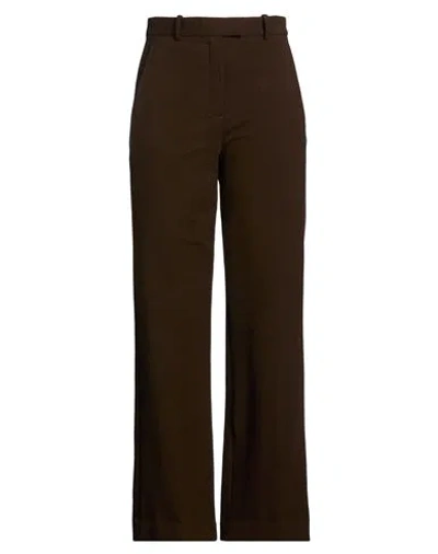 Circolo 1901 Woman Pants Chocolate Brown Size 6 Cotton, Elastane