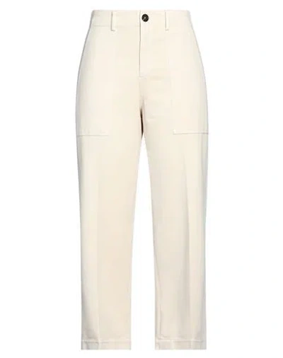 Circolo 1901 Woman Pants Cream Size 4 Cotton, Elastane In White