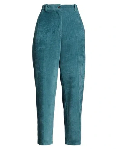 Circolo 1901 Woman Pants Deep Teal Size 6 Cotton, Polyester In Green