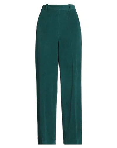Circolo 1901 Woman Pants Emerald Green Size 10 Cotton, Polyester