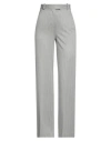 Circolo 1901 Woman Pants Grey Size 10 Linen, Cotton