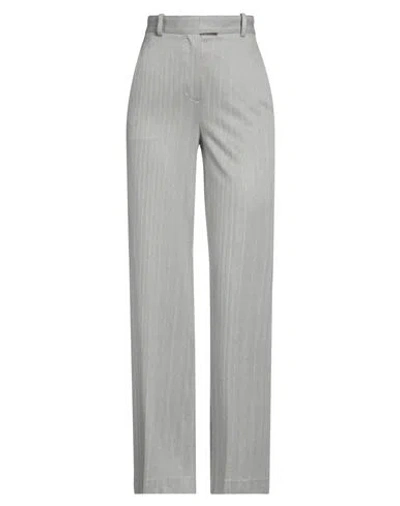 Circolo 1901 Woman Pants Grey Size 10 Linen, Cotton