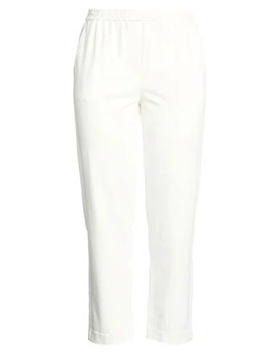Circolo 1901 Woman Pants Ivory Size 10 Cotton, Lycra In White