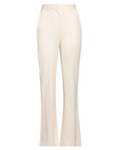 CIRCOLO 1901 CIRCOLO 1901 WOMAN PANTS IVORY SIZE 6 COTTON, ELASTANE