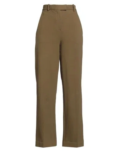 Circolo 1901 Woman Pants Khaki Size 6 Cotton, Elastane In Green
